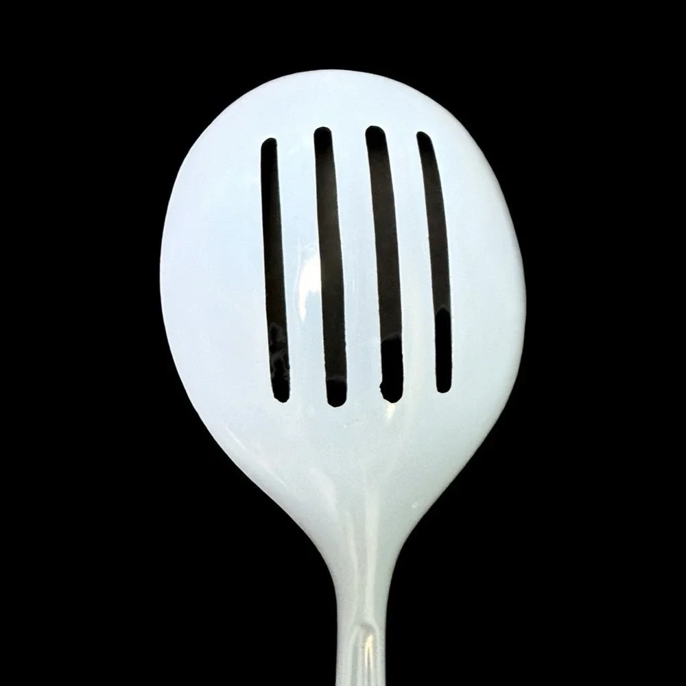 Copco Vintage Light Blue Melamine Slotted Spoon
